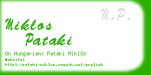 miklos pataki business card