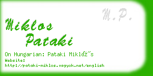 miklos pataki business card